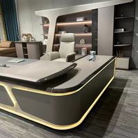Ensemble de bureau de direction en panneaux de bois modulaires de luxe, design moderne de haute qualité, poste de travail pour PDG, usage commercial Baiyuan BY-L16