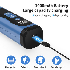 Lima de uñas LED para mascotas, eléctrica recargable, para gatos y perros, azul, naranja, blanco, material ABS - Product Image 4