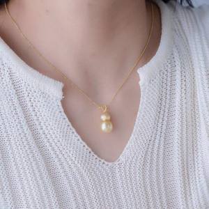 Accesorios DIY 31301, Colgante de Plata S925 con Perla Redonda de 11-13 mm y Calabaza Colgante Vacía, Colgante Simple para Collar - Product Image 3