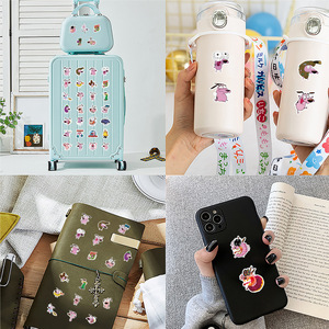 54 autocollants en <span class=keywords><strong>PVC</strong></span> avec logo <span class=keywords><strong>de</strong></span> dessin animé Courage le chien lâche pour bouteilles, ordinateurs portables, décoration, anime TV classique, imperméables - Product Image 6
