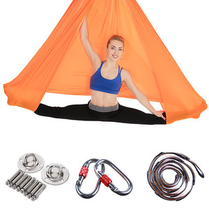 Kit de balançoire de <span class=keywords><strong>yoga</strong></span> <span class=keywords><strong>aérien</strong></span> ultra-résistant anti-gravité, hamac de <span class=keywords><strong>yoga</strong></span> <span class=keywords><strong>aérien</strong></span> en tissu nylon premium, écologique, pour amincissement corporel, 5x2.8M de hauteur - Product Image 4