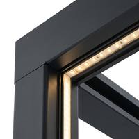 Pergola en aluminium motorisée intelligente à toit à lamelles réglables avec drainage intégré et canalisation d'eau pour restaurant, hôtel, terrasse