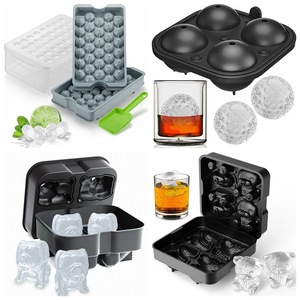 Kb cấp thực phẩm Silicone Ice Cube khuôn dễ dàng phát hành Công suất 300 hộ gia đình tủ lạnh bé thực phẩm đông lạnh Ice Balls - Product Image 2