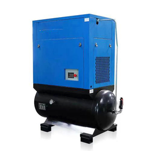 Compresseur d'air industriel à vis, lubrifié, refroidi par air, 7,5 CV, 5,5 kW, 220 V AC, avec <span class=keywords><strong>pompe</strong></span> et réservoir d'air de 8 bars - Product Image 1