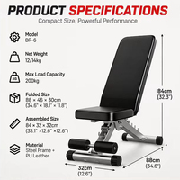 Banc de musculation à marque privée, logo personnalisé, faible MOQ, pliable, réglable, pour haltères, équipement de fitness à domicile, OEM ODM