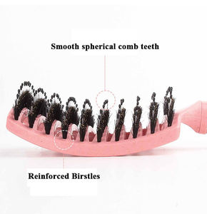 Brosse à <span class=keywords><strong>cheveux</strong></span> ventilée dégradable écologique avec démêlant en paille de blé Brosse à <span class=keywords><strong>cheveux</strong></span> sèche et humide pour femmes pour <span class=keywords><strong>cheveux</strong></span> <span class=keywords><strong>bouclés</strong></span> épais et raides - Product Image 5