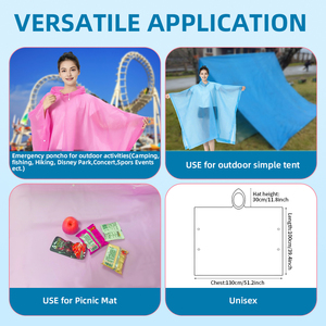 Impermeable con capucha <span class=keywords><strong>lluvia</strong></span> para Poncho chaqueta para hombres y mujeres logotipo personalizado diseño impreso resistente a la intemperie para viajes lluviosos - Product Image 4