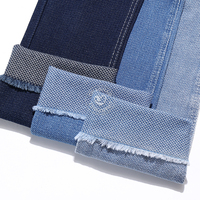 80% coton motif ondulé bleu Jacquard Denim tissu pour jean 10.5 Oz haute qualité Denim tissu en gros