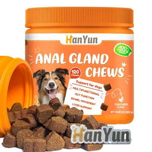 Glande anale Friandises douces à mâcher avec citrouille pour chiens Enzymes digestives-Supplément de fibres probiotiques pour chiens Boot The Scoot