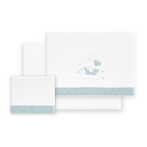 Ropa de cama de muselina orgánica de 3 uds para cunas modelo Oso Corazones sábana bajera nuevo diseño para habitación de niños pequeños - Product Image 1