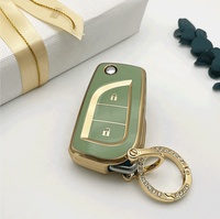 Accessoires de clé de voiture pour dames Couvre-clé de voiture pour Toyota avec porte-clés de voiture Bling Bling