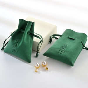 Hot Selling Microfiber Drawstring Pouch for Earrings and Jewelry for Mirror <b>Brush</b> Packaging Display Premium Gift Idea - Product Image 6