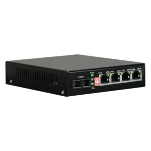 High Quality 4 Port 10/100M Ethernet Fiber Optic Media Converter