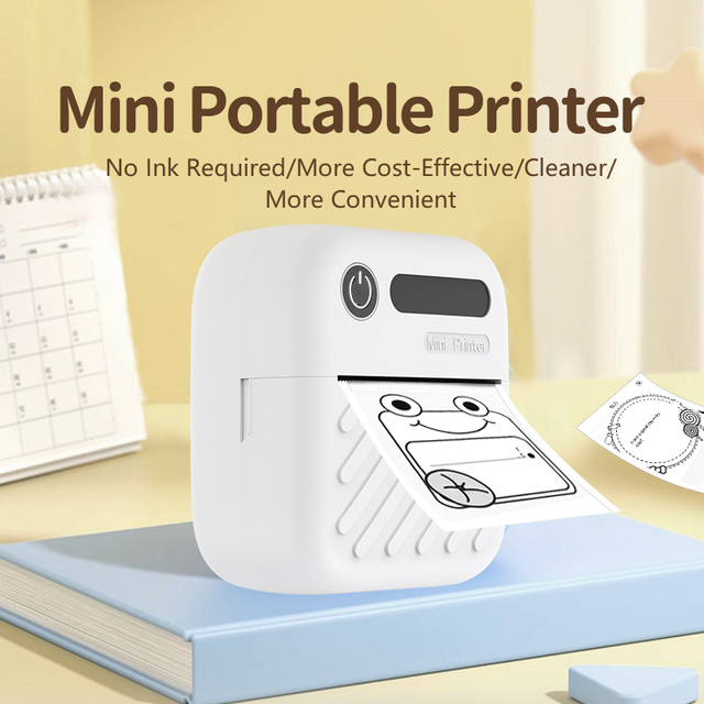57*25MM Style Portable Labels Black Cheap Ink Printers Inkless Kids Quality Handheld USB Mini Printer Thermal Films