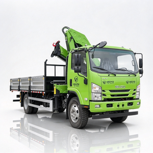 รถยกพ่วงแบบแบนยี่ห้อ Foton พร้อมเครนแขนพับได้ Hongchang Tianma 6.3 ตัน สำหรับงานก่อสร้าง - Product Image 1