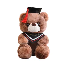 मिनी नरम भरवां स्नातक भालू खिलौने थोक स्नातक उपहार कस्टम स्नातक भालू Kawaii आलीशान टेडी भालू
