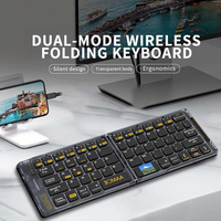 Keyboard Mouse Combo Mini Lipat Nirkabel Transparan untuk Typepad untuk Smartphone I.OS/Windows/Android Stok Tersedia