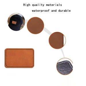 Patchs en cuir PU souple écologiques brodés avec logo personnalisé pour vêtements et chapeaux, à coudre, fournisseur en gros - Product Image 4