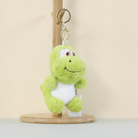 Porte-clés en peluche dinosaure mignon en gros, design personnalisé, mini dinosaure de dessin animé en peluche, jouet animal en peluche pour promotion