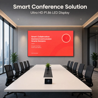 Mur vidéo LED intérieur P1.86, 3840 Hz, haute fréquence de rafraîchissement, écran LED HD sans soudure pour salle de conférence, salle de réunion, salle de réception