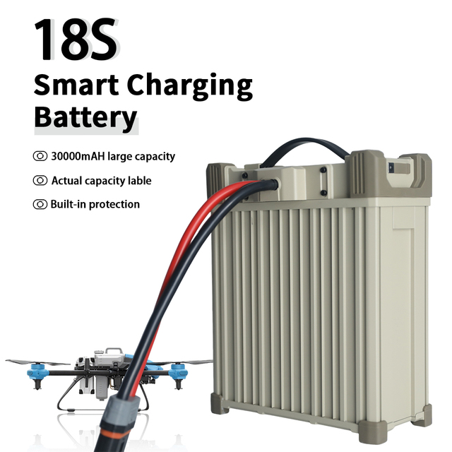 12S 14S 18s Smart Drone Battery Pack 30000mah 66.6V Lithium Polymer Smart Battery with BMS Intelligent Lipo Battery