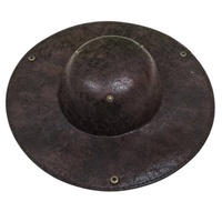 Chapeau de capitaine pirate marron à large bord, chapeau tricorne avec imprimé crâne pour costume d'Halloween