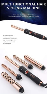 เครื่องม้วนผมเซรามิก High Tide รุ่น OEM Mermaid แบบ 3 แกน พร้อมหน้าจอ LCD สำหรับช่างทำ<span class=keywords><strong>ผม</strong></span> - Product Image 3