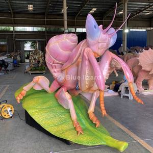 Zigong lézard bleu personnaliser <span class=keywords><strong>la</strong></span> décoration de parc de grande taille simuler des insectes animatroniques <span class=keywords><strong>orchidée</strong></span> <span class=keywords><strong>mante</strong></span> pour l'exposition - Product Image 5