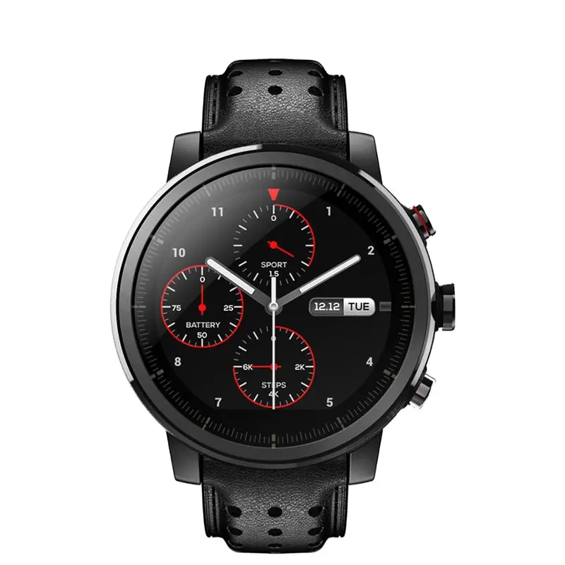 Global Version Xiaomi Huami Amazfit Stratos Sport Smart Watch Mi Swimming Smartwatch 50 Meters Waterproof Black in Stock