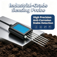Sensor de Suelo Capacitivo 5 en 1, Impermeable IP68, RS485 ModBus RTU, Plug & Play, para Monitoreo Agrícola Inteligente