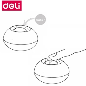 Deli 9109 appareil à main humide outil mignon doigt mouillé pour le bureau de l'analyseur bancaire fichier organiser fourniture boule ronde bureau papier mate - Product Image 3