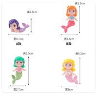 Figurines miniatures en résine en vrac vente en gros dessin animé mignon petites créatures fée jardin collection dame sirène poupées art thèmes de la mer