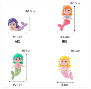 Figurines miniatures en résine en vrac vente en gros dessin animé mignon petites créatures fée <span class=keywords><strong>jardin</strong></span> collection dame sirène poupées art thèmes de la mer - Product Image 2