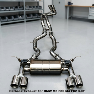 Échappement arrière en acier inoxydable Vortex Performance compatible avec BMW M3 F80 M4 F82 3.0T 2014-2018, silencieux à soupape électronique - Product Image 1