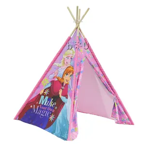 2023 2022 Wholesale Children's Pajamas Organic Cotton Canvas Aisha Toddler Indian Toys Children's Indoor Teepee Tent