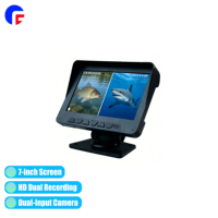 Monitor Rekam Ganda Chenfa IPS 7-Inci 1000 Nit 2 Kamera 1080p/720p 25fps Resolusi 1024x600 Layar Terpisah Plug and Play
