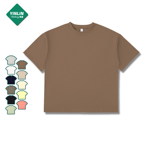 Nuove T-shirt da uomo in cotone 100% ad alta densità, traspiranti, moderne, da 250 g/m², modello corto. - Product Image 1