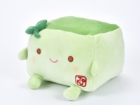 Peluche personnalisée en forme de tofu mignon de 20 cm pour cadeau de vacances et anti-stress