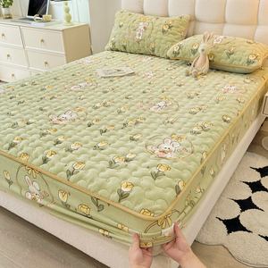 Chapeau de lit en polaire de lait avec coton antibactérien imprimé corail polaire Falai ensemble de literie hôtel et usage domestique - Product Image 4