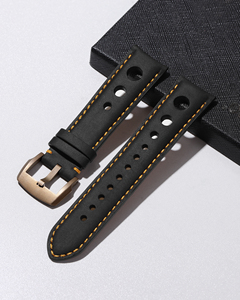 Bracelet de montre unisexe en cuir Crazy Horse au design vintage, personnalisable en gros, 22x20mm, de luxe et respirant - Pour lui et pour elle - Product Image 2