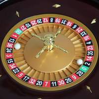 Professionnel 18 ''20'' 22 ''32" Ruleta en bois massif Casino jeu de divertissement bois simple 0 & Double 00 roue de Roulette russe