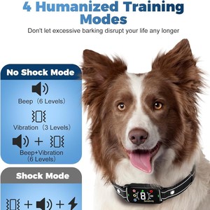 Collar Antiladridos Recargable, Impermeable IP67, Ecológico, Personalizable, con 8 Niveles de Sensibilidad Ajustables, Dispositivo Inteligente de Entrenamiento para Perros, 4 Modos, Más de 20 - Product Image 4