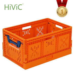 ลังพลาสติกแบบตาข่าย แข็งแรง ทนทาน พับได้ ผลิตจากวัสดุ PP สำหรับจัดเก็บ ซ้อนกันได้ เหมาะสำหรับใช้ในซูเปอร์มาร์เก็ตเชิงพาณิชย์ - Product Image 1