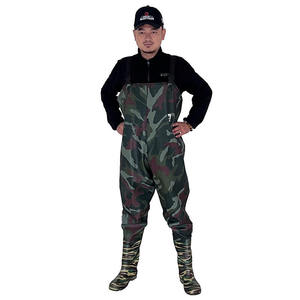 <span class=keywords><strong>Cuissardes</strong></span> de pêche camouflage pour débutants, imperméables en PVC avec bottes antidérapantes, équipement de pêche en rivière et lac pour hommes - Product Image 2