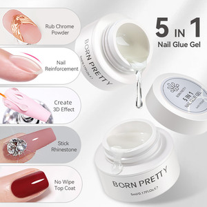 Gel dur multi-usages 5 en 1 : Top Coat, Adhésif Strass, Sculpture, Extension et Renforcement pour Salons (Vente en Gros) - Product Image 3