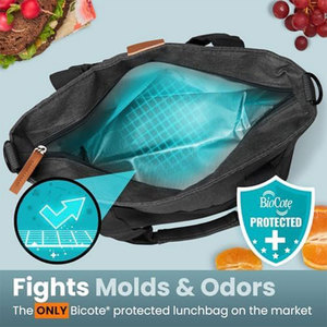 Bolsa Térmica Azul Impermeável e Resistente a Manchas para Almoço, Bolsa de Armazenamento Portátil Leve com Fecho de Zíper - Product Image 5
