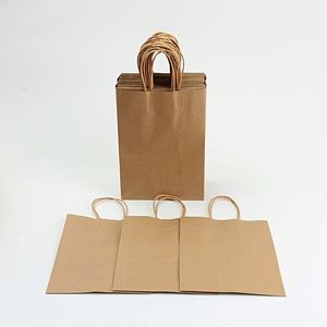 Sacs en papier kraft personnalisés de haute qualité, recyclables, pour les courses, les vêtements, l'emballage alimentaire, en provenance d'usine - Product Image 1