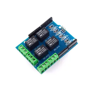 4 Saluran 5V Modul Perisai Relay Empat Saluran Papan Kontrol Relay Papan Ekspansi Relay untuk Arduino Kompatibel UNO R3 Mega 2560