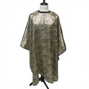 Cape de coiffure 160*140mm en satin imprimé léopard, <span class=keywords><strong>anti</strong></span>-adhérence aux cheveux, <span class=keywords><strong>anti</strong></span>-salissure, grande taille - Product Image 2