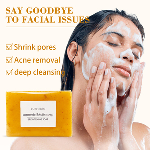 Jabón de cúrcuma YURHERSU, Ácido Kójico, blanqueamiento de piel Natural, cúrcuma, jabón de cúrcuma hecho a mano - Product Image 3